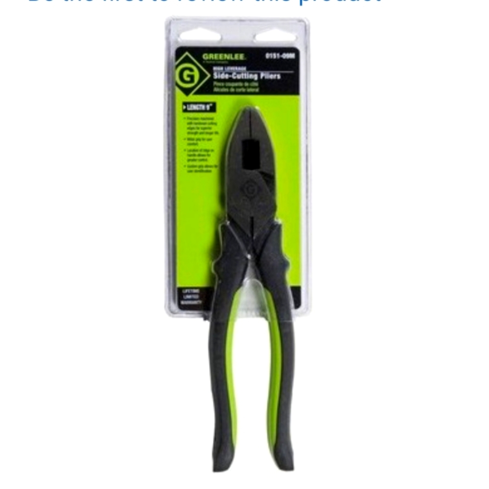 Greenlee 0151-09M MoldedSide-Cutting Pliers, 9"